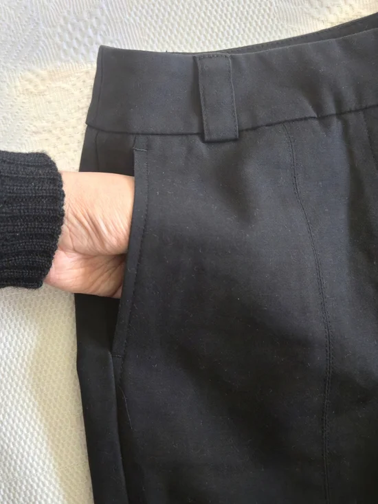 Talbots Black Petite Stretch Straight-Leg Pants Size 2 - Picture 4 of 6